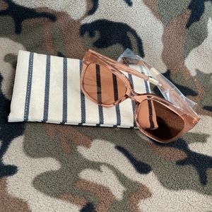 Toms Natasha Metallic Copper Crystal Sunglasses